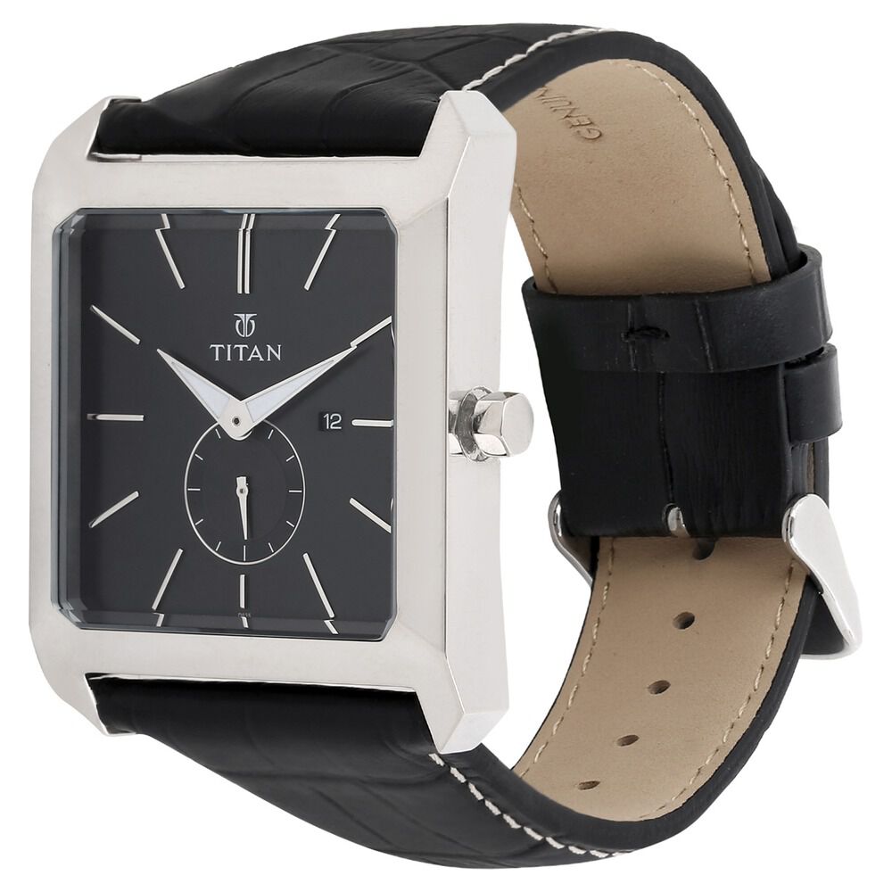 Titan Quartz Analog Black Dial Watch for Men-NC9349SL01J