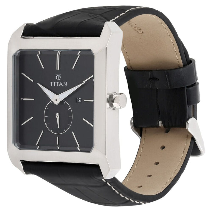 Titan Quartz Analog Black Dial Watch for Men-NC9349SL01J