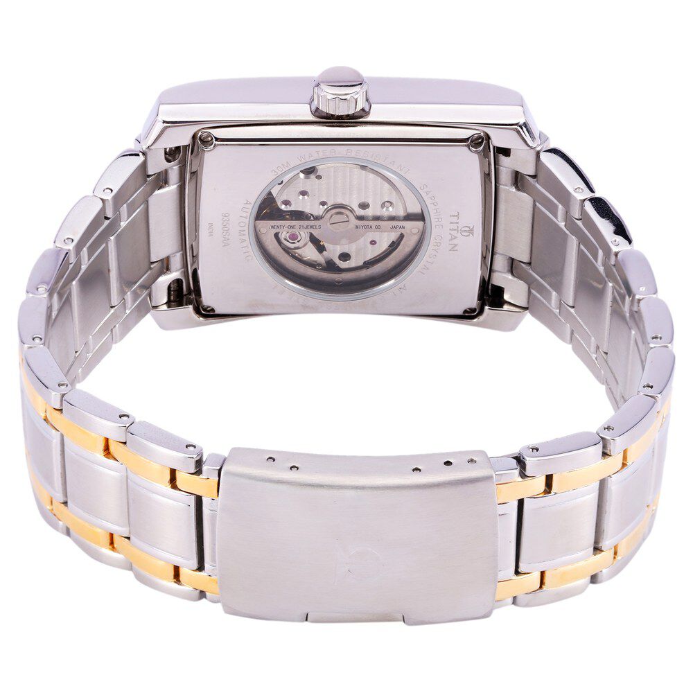 Titan Quartz Multifunction White Dial Watch for Men-9350BM01