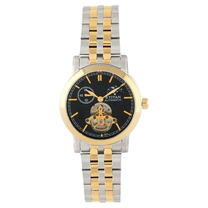 Titan Automatic Black Dial Watch for Men-NC9365BM02J