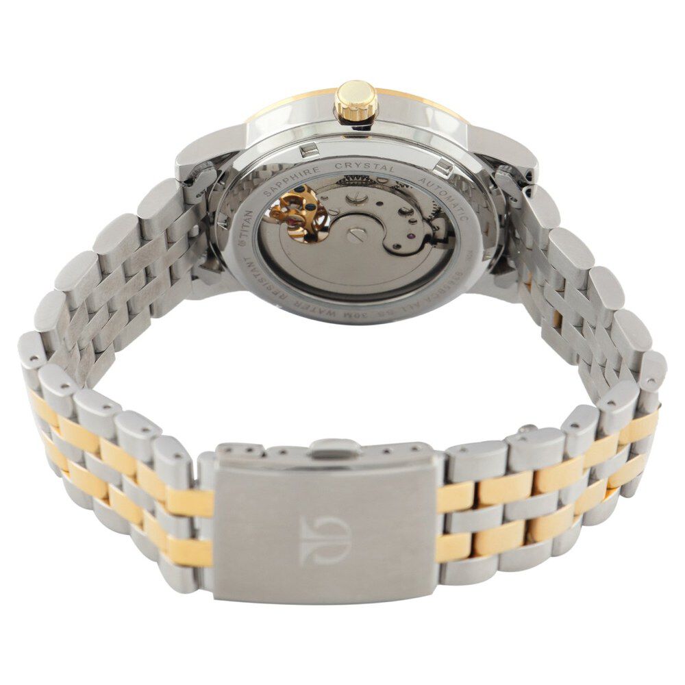 Titan Automatic Black Dial Watch for Men-NC9365BM02J