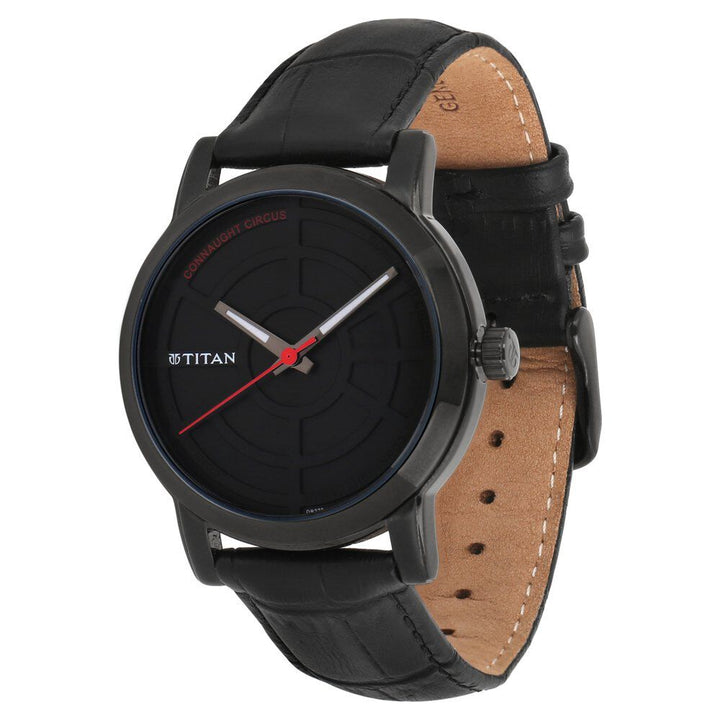 Titan Quartz Analog Black Dial Watch for Men-9365NL01