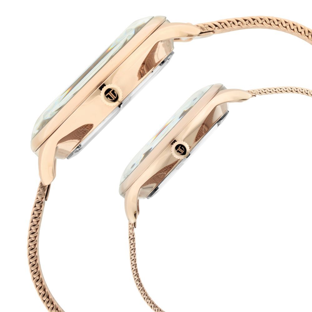 Titan Quartz Multifunction White Dial Stainless Steel Strap Watch for Couple - The Watch Factory ®