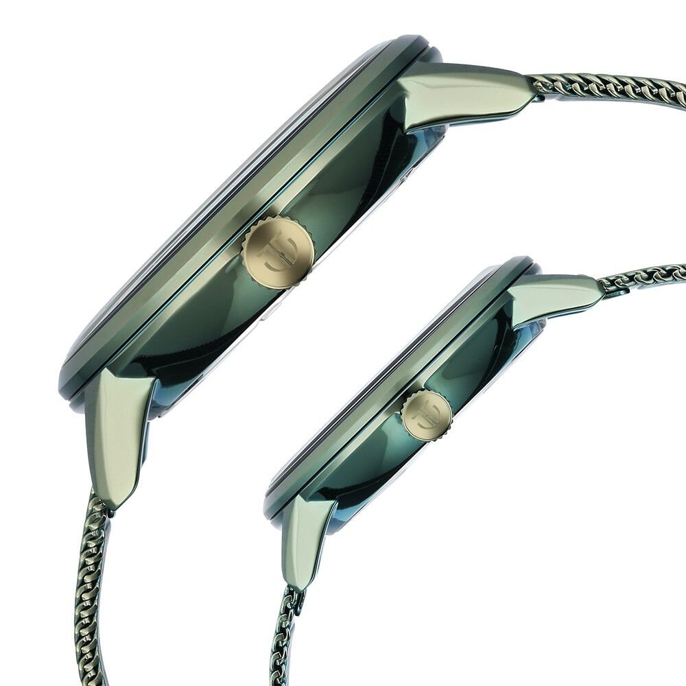 Titan Bandhan Green Dial Quartz Multifunction Stainless Steel Strap watch for Couple - The Watch Factory ®