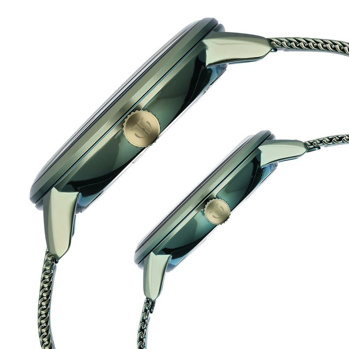 Titan Bandhan Green Dial Quartz Multifunction Stainless Steel Strap watch for Couple - The Watch Factory ®