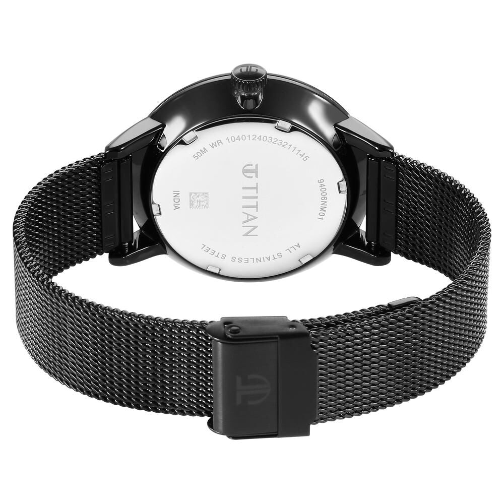 Titan Modern Classics Black Dial Quartz Multifunction Stainless Steel Strap watch for Men - The Watch Factory ®