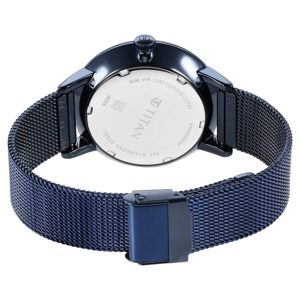 Titan Modern Classics Blue Dial Quartz Multifunction Stainless Steel Strap watch for Men - The Watch Factory ®