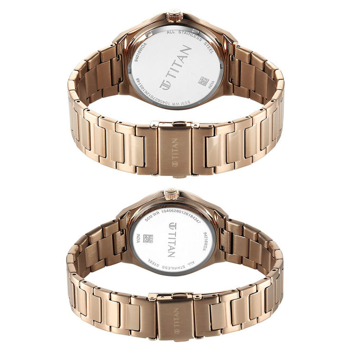 Titan Modern Bandhan 9401694216WM01 Black Dial Couple Watch