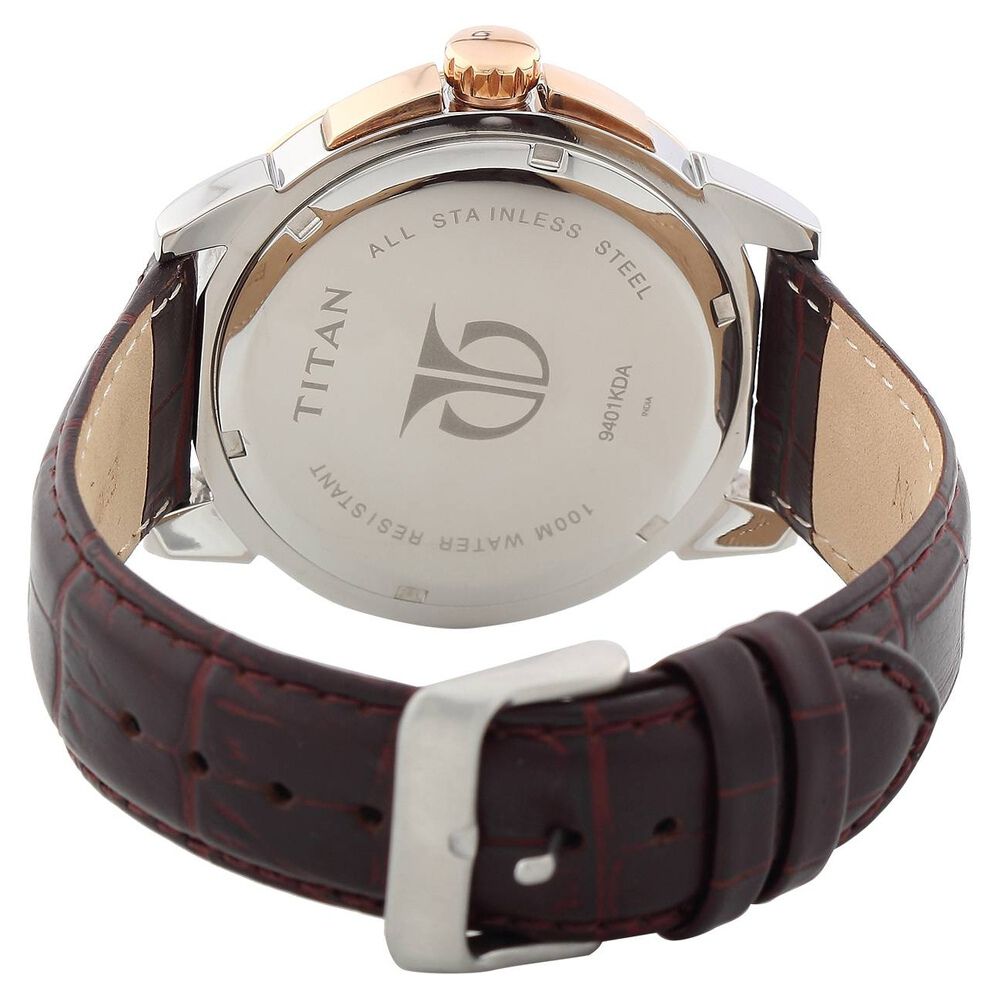 Titan Quartz Analog Silver Dial Watch for Men-NC9401KL01J