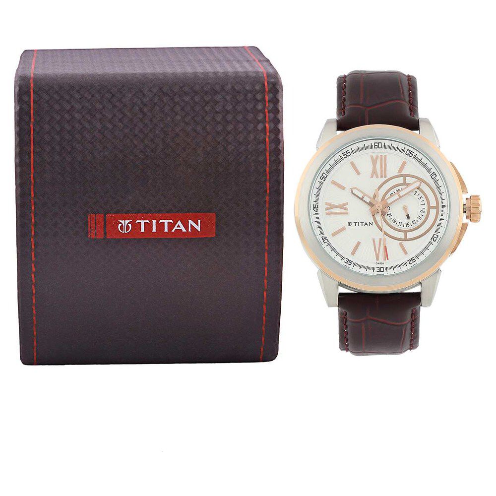 Titan Quartz Analog Silver Dial Watch for Men-NC9401KL01J