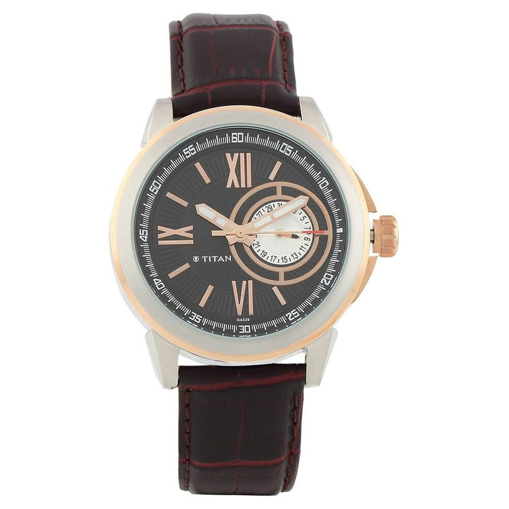 Titan Quartz Analog Black Dial Watch for Men-NC9401KL02J