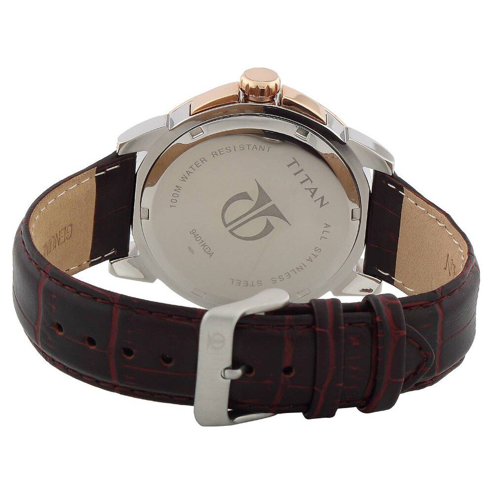 Titan Quartz Analog Black Dial Watch for Men-NC9401KL02J