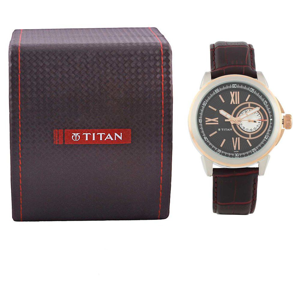 Titan Quartz Analog Black Dial Watch for Men-NC9401KL02J