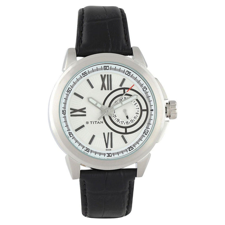 Titan Quartz Analog Silver Dial Watch for Men-ND9401SL01J