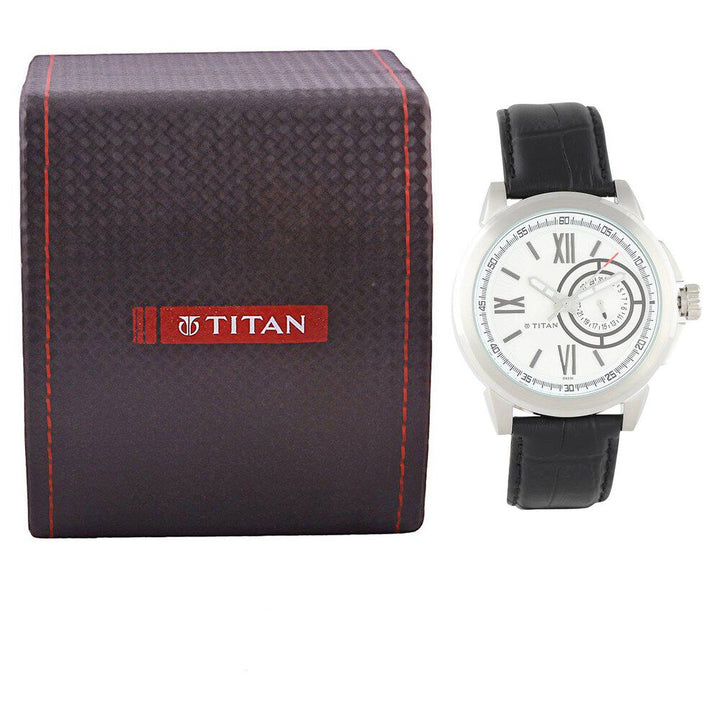 Titan Quartz Analog Silver Dial Watch for Men-ND9401SL01J