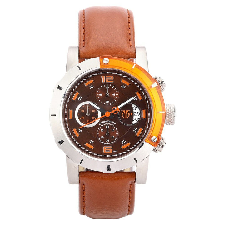 Titan Quartz Chronograph Brown Dial Watch for Men-NB9405SL01