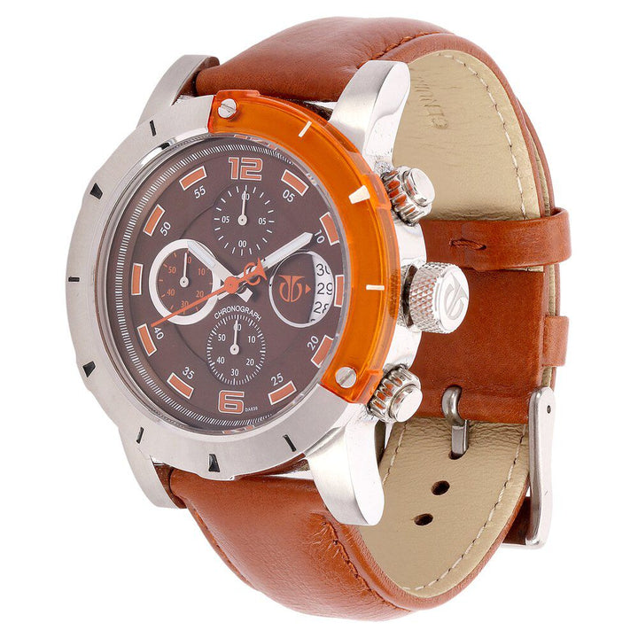 Titan Quartz Chronograph Brown Dial Watch for Men-NB9405SL01