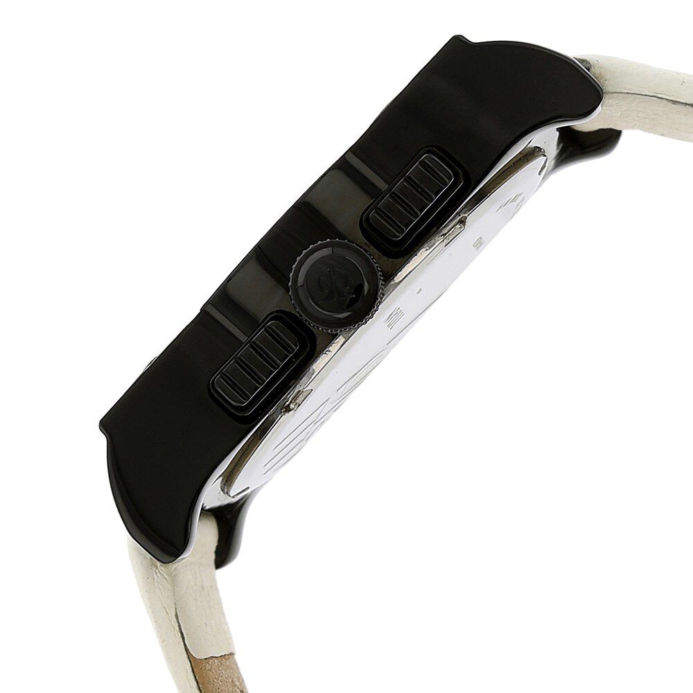 Titan Quartz Chronograph Silver Dial Leather Strap Watch for Men-NB9414NL01