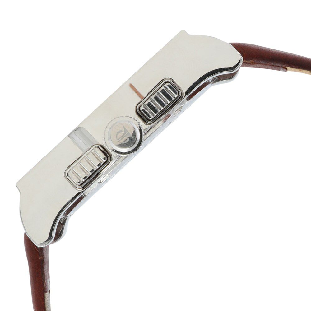 Titan Chronograph White Dial Leather Strap watch for Men-NB9414SL03