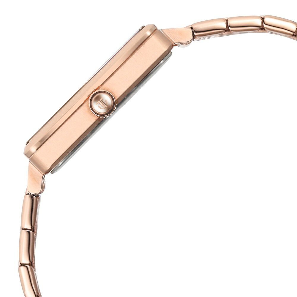 Titan Minimalists Quartz Analog with Date Silver Dial Rose Gold Stainless Steel Strap Watch for Women - The Watch Factory ®