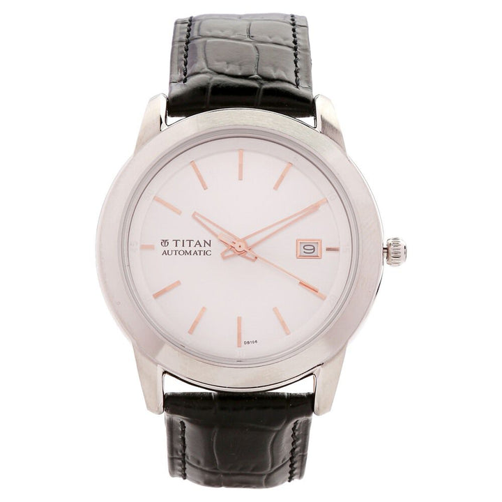 Titan Quartz Analog with Date Silver Dial Watch for Men-NC9426SL01J