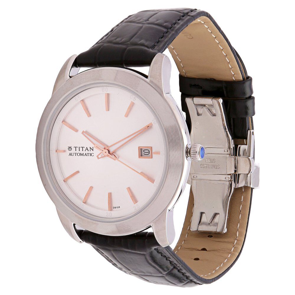 Titan Quartz Analog with Date Silver Dial Watch for Men-NC9426SL01J