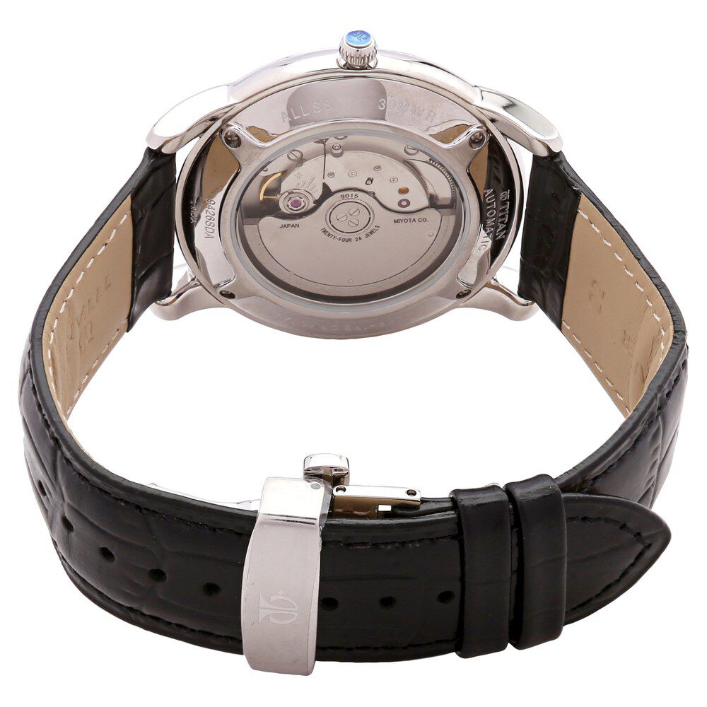 Titan Quartz Analog with Date Silver Dial Watch for Men-NC9426SL01J