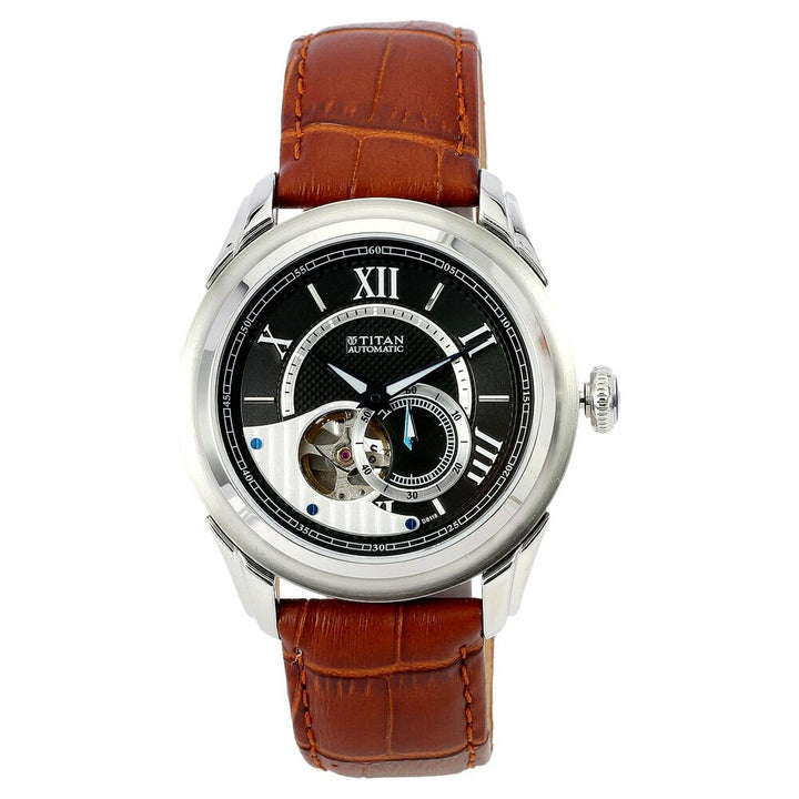 Titan Quartz Analog Black Dial Watch for Men-NC9430SL01J