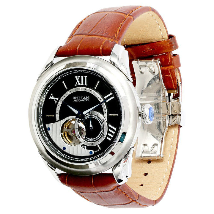 Titan Quartz Analog Black Dial Watch for Men-NC9430SL01J