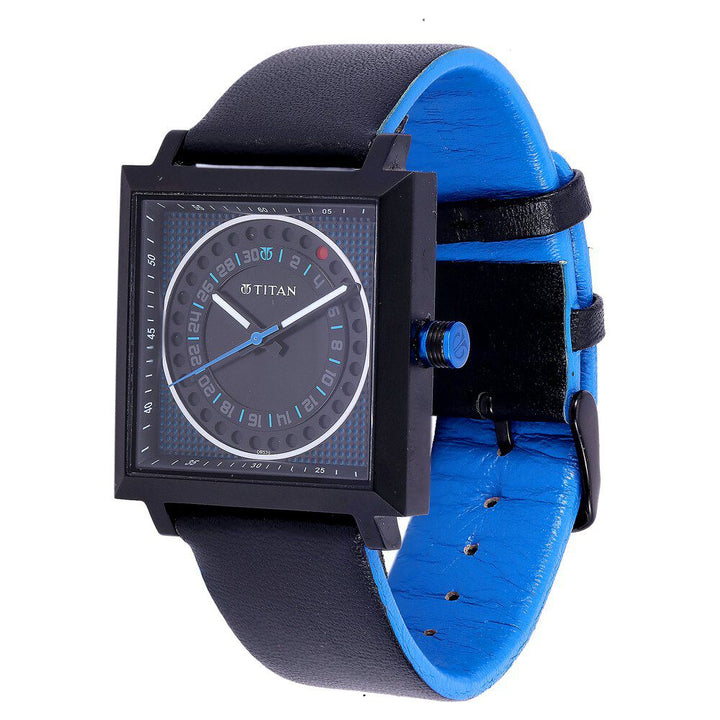 Titan Quartz Analog Black Dial Watch for Men-9434NL02J