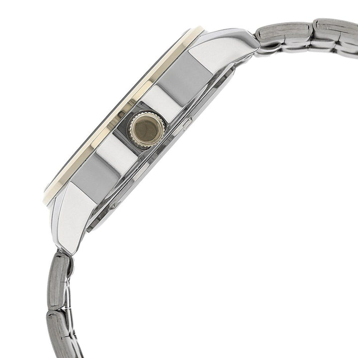 Titan Quartz Analog with Date White Dial Stainless Steel Strap Watch for Men-NM9441BM01