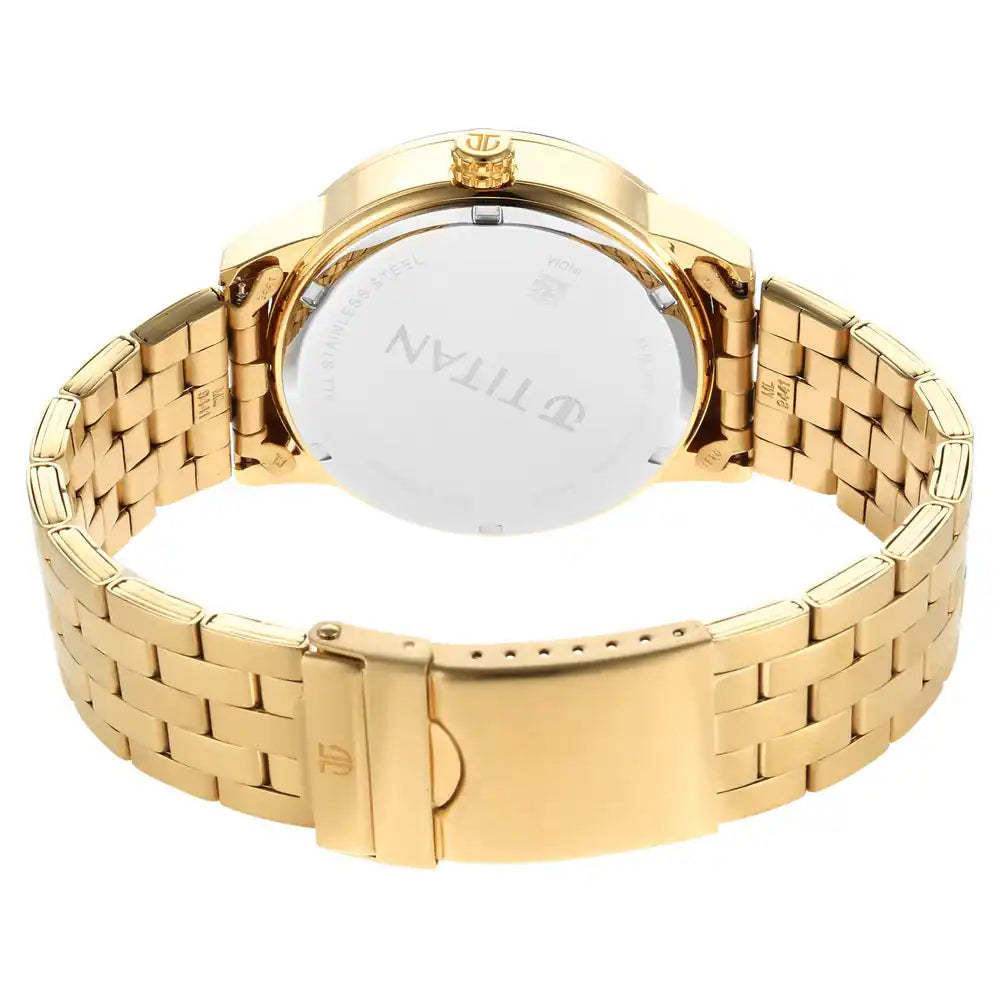 Titan Regalia Opulent White Dial Two Toned Stainless Steel Strap Watch NP9441YM02