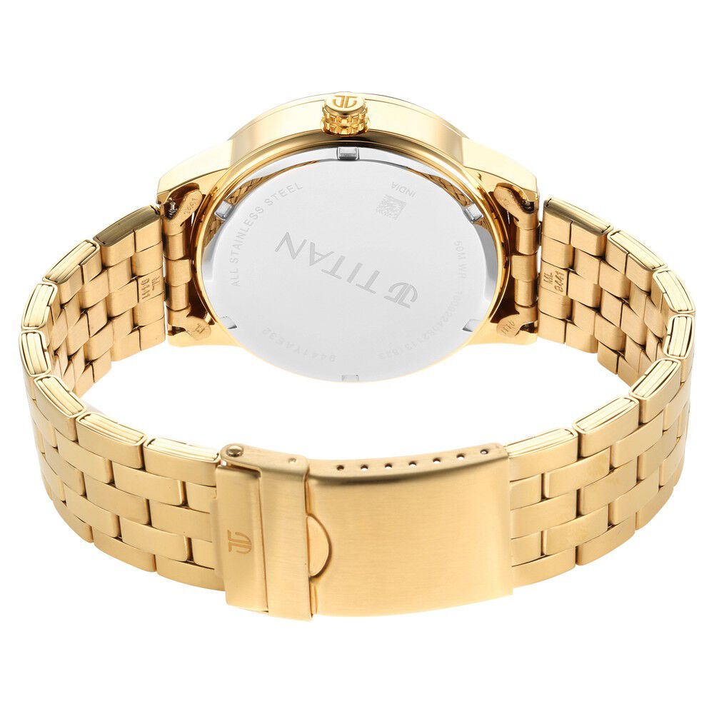 Titan Regalia Opulent White Dial Analog Stainless Steel Strap Watch for Men - The Watch Factory ®