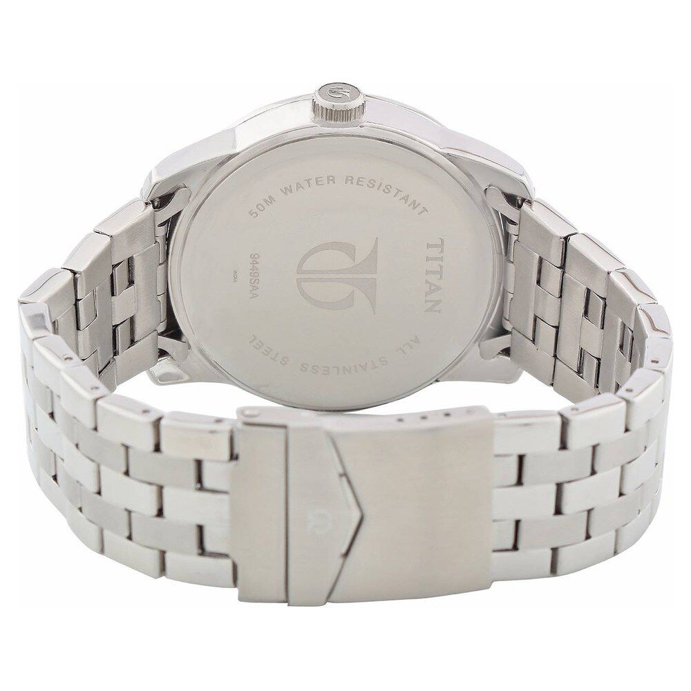 Titan Quartz Multifunction Black Dial Watch for Men-9449SM01J