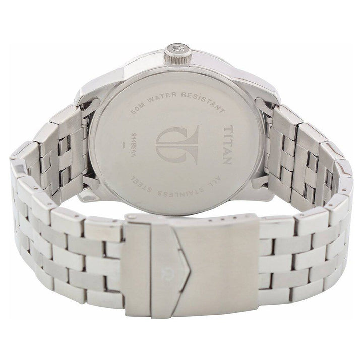 Titan Quartz Multifunction Black Dial Watch for Men-9449SM01J