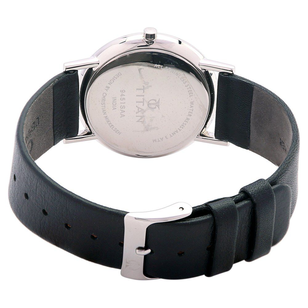 Titan Quartz Analog White Dial Watch for Men-9451SL01