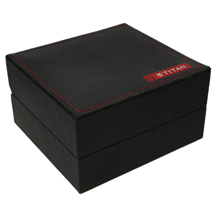 Titan Quartz Multifunction White Dial Stainless Steel Strap Watch for Men-NH9453KM01E