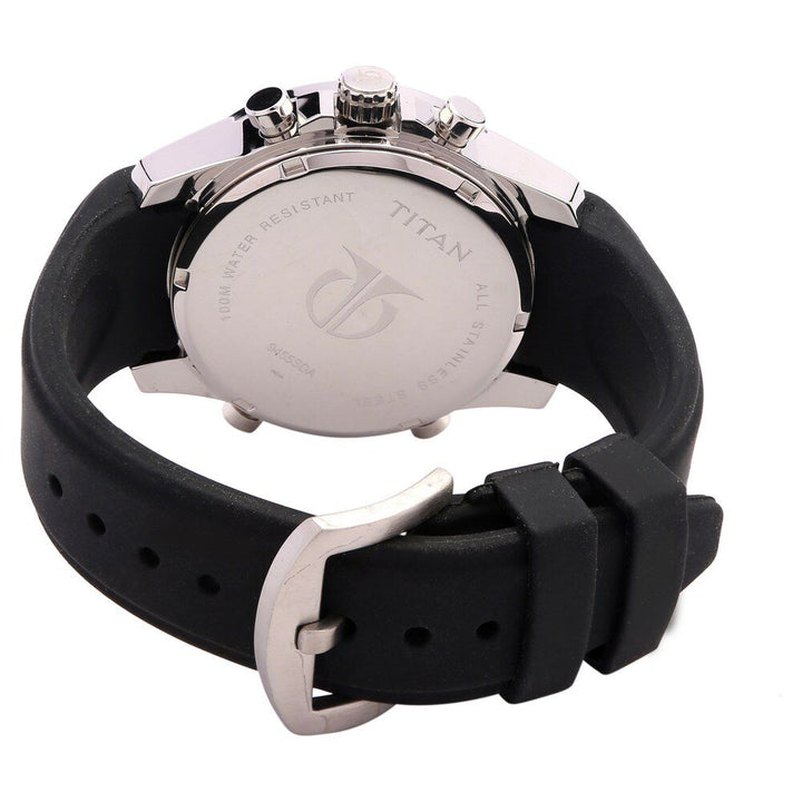 Titan Ana Digi Blue Dial Quartz Digital Strap Watch for Men-9455SP04