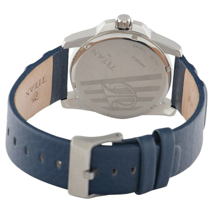 Titan Quartz Analog with Date Blue Dial Watch for Men-NE9465SL03J