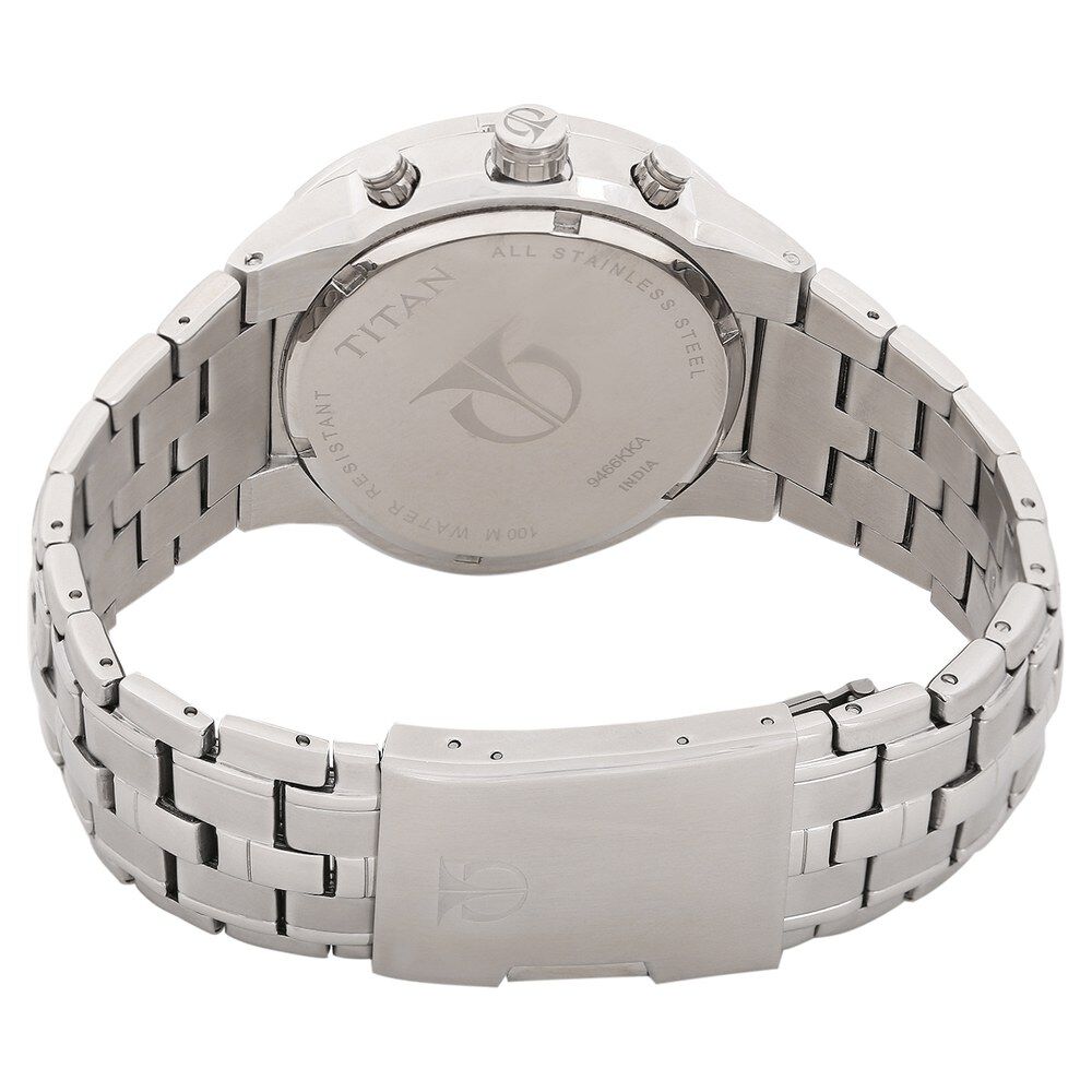 Titan Quartz Chronograph Black Dial Watch for Men-NF9466KM05J