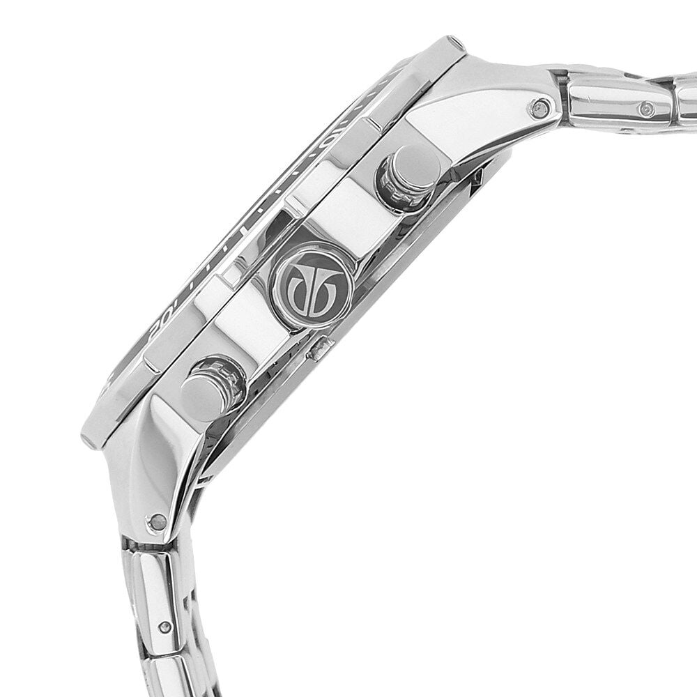 Titan Quartz Chronograph Black Dial Stainless Steel Strap Watch for Men-NK9466KM09