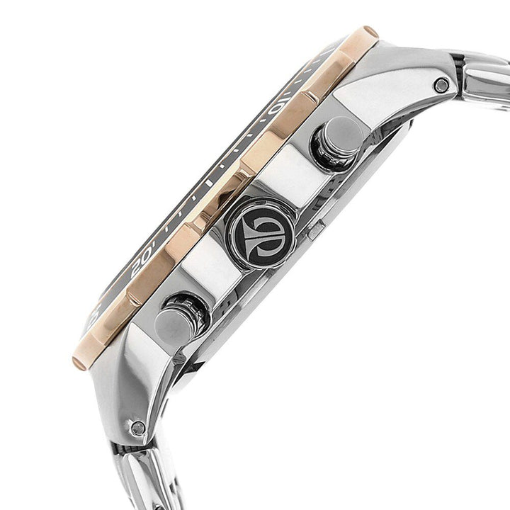 Titan Quartz Chronograph Black Dial Stainless Steel Strap Watch for Men-NK9466KM11