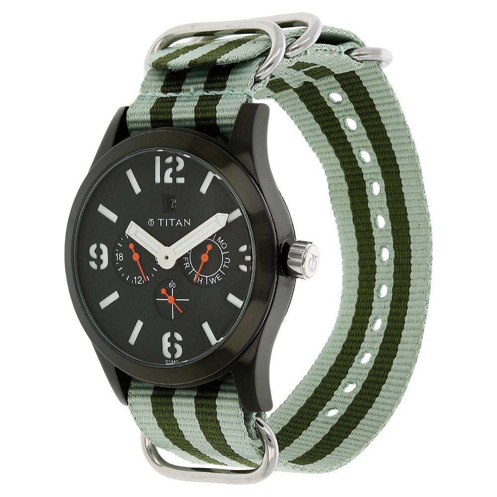 Titan Analog Black Dial Quartz Plastic Strap watch for Men-9473AP04J