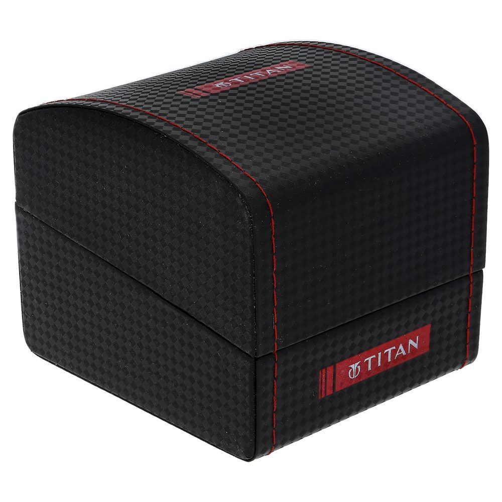 Titan Quartz Analog Black Dial Leather Strap Watch for Men-NF9476SL01J