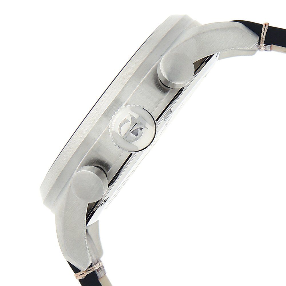 Titan Chronograph Silver Dial Leather Strap watch for Men-NL9477SL02