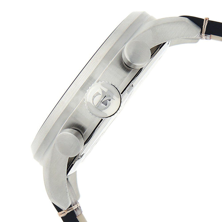 Titan Chronograph Silver Dial Leather Strap watch for Men-NL9477SL02