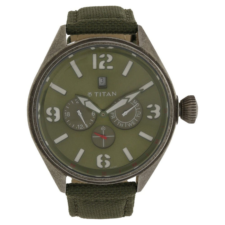 Titan Analog Green Dial Stainless Steel Strap watch for Men-9478QF03J