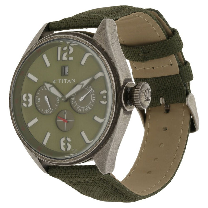 Titan Analog Green Dial Stainless Steel Strap watch for Men-9478QF03J