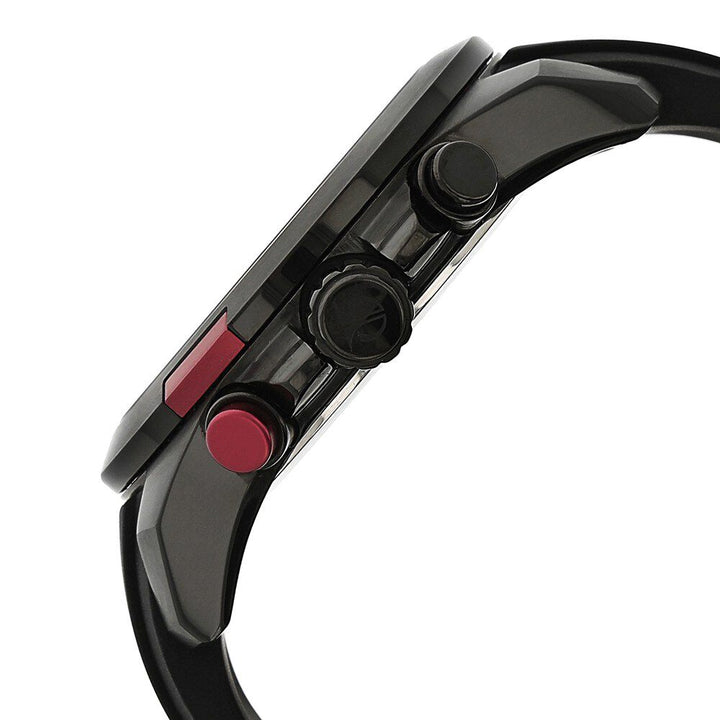 Titan Quartz Chronograph Black Dial Plastic Strap Watch for Men-9482KP02J