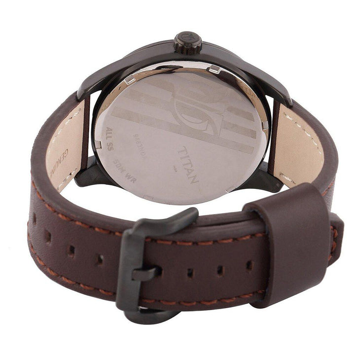 Titan Quartz Analog with Date Brown Dial Watch for Men-9483NL01J